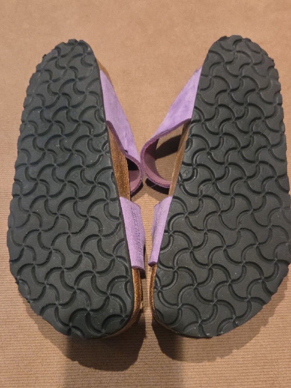 Size 39 Birkenstock Triple-Strap Purple Suede Sandals - Picture 9 of 12